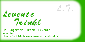 levente trinkl business card